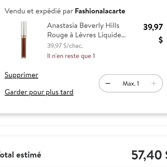 NEW - Anastasia Beverly Hills - Liquid Lipstick / SHADE⤷ Malt [3.2 g / 0.11 Oz.] - Picture 5 of 6